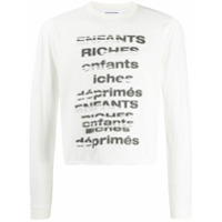 Enfants Riches Déprimés Moletom cropped com logo - Branco