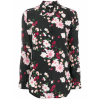 Equipment Camisa com estampa floral de seda - Preto