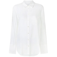 Equipment Camisa de seda com botões nas mangas - Branco