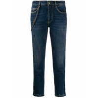 Ermanno Scervino Calça jeans skinny com detalhe de corrente - Azul