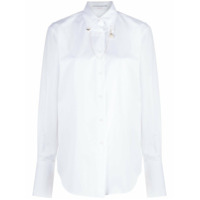 Ermanno Scervino Camisa com abotoamento e corrente no colarinho - Branco