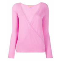 Ermanno Scervino Suéter de cashmere com frente transpassada - Rosa