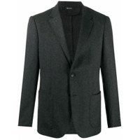 Ermenegildo Zegna Blazer abotoamento simples de lã - Cinza