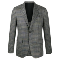 Ermenegildo Zegna Blazer xadrez com abotoamento simples - Cinza