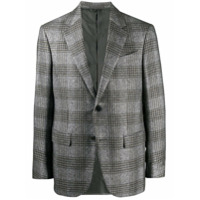 Ermenegildo Zegna Blazer xadrez com abotoamento simples - Preto