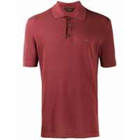 Ermenegildo Zegna Camisa polo com logo bordado - Vermelho