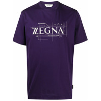 Ermenegildo Zegna Camiseta com estampa de logo - Roxo