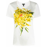 Escada Camiseta slim com estampa floral - Branco