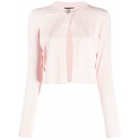 Escada Cardigan mangas longas com aplicação de botões - Rosa