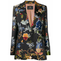 Etro Blazer jacquard com estampa floral - Preto