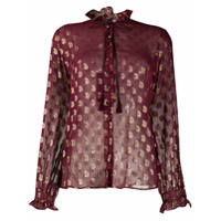 Etro Blusa de chiffon com estampa paisley - Vermelho
