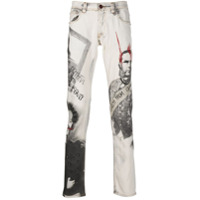 Etro Calça jeans com estampa gráfica - Branco