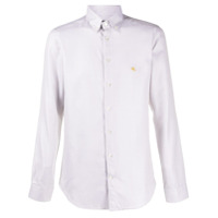 Etro Camisa com abotoamento e logo bordado - Neutro