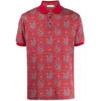 Etro Camisa polo mangas curtas com estampa paisley - Vermelho