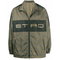 Etro Jaqueta leve com estampa de logo - Verde