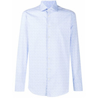 Etro paisley-jacquard long sleeved shirt - Azul