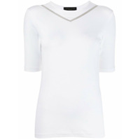 Fabiana Filippi Camiseta com acabamento de contas - Branco