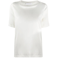 Fabiana Filippi Camiseta de cetim de seda - Branco