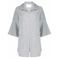 Fabiana Filippi Casaco oversized mangas curtas - Cinza