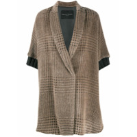 Fabiana Filippi Casaco texturizado de tricô - Marrom