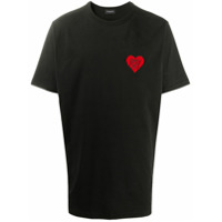 Family First embroidered patch logo T-shirt - Preto