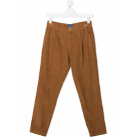 Fay Kids TEEN corduroy tapered trousers - Marrom