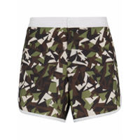 Fendi Bag Bugs camouflage-print swim shorts - Verde