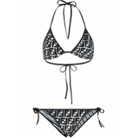 Fendi Biquini com estampa de logo Roma Joshua Vides - Preto