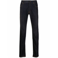 Fendi Calça jeans com detalhe de aplicação FF - Azul