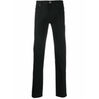 Fendi Calça jeans reta com estampa de logo - Preto