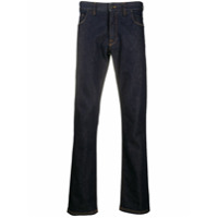 Fendi Calça jeans reta com estampa FF - Azul
