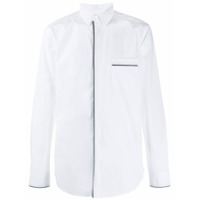 Fendi Camisa com aabotoamento e acabamento contrastante - Branco