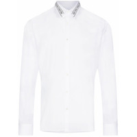 Fendi Camisa com logo bordado no colarinho - Branco