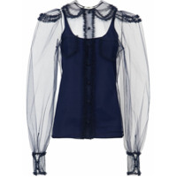 Fendi Camisa com recortes translÃºcidos - Azul