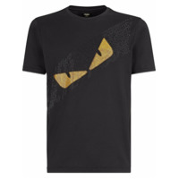 Fendi Camiseta Bag Bugs com detalhe de cristal - Preto
