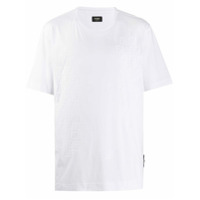 Fendi Camiseta com esfeito despotado e monograma FF - Branco