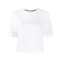 Fendi Camiseta cropped com aplicação FF - Branco