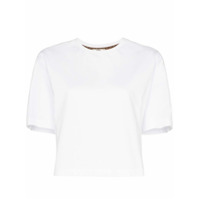 Fendi Camiseta cropped com aplicações de logo - Branco