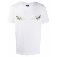 Fendi Camiseta de algodão com estampa Bag Bugs - Branco