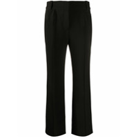 Fendi crease-detailing flared trousers - Preto