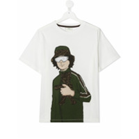 Fendi Kids TEEN graphic-print T-shirt - Branco