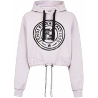 Fendi Moletom com capuz e estampa de logo - Rosa