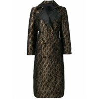 Fendi Trench coat com padronagem FF - Marrom