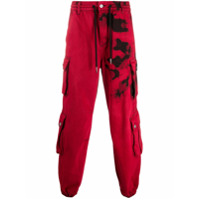 Feng Chen Wang Calça esportiva com estampa abstrata - Vermelho