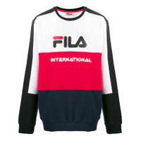 Fila Moletom com recortes e estampa de logo - Preto