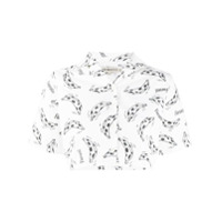 Fiorucci Camisa cropped com estampa de banana - Branco