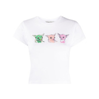 Fiorucci Camiseta com logo e estampa de chihuahua - Branco