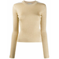 Fiorucci side-stripe ribbed-knit jumper - Dourado