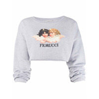 Fiorucci Vintage Angels cropped sweatshirt - Cinza