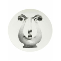 Fornasetti Prato de cerâmica com estampa - Branco